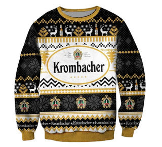 Unisex Krombacher 3D Ugly Christmas Sweater For Men & Women Christmas Gift Sweater BH1108