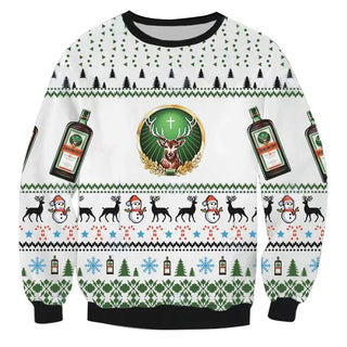 Unisex Jagermeister 3D Ugly Christmas Sweater For Men & Women Christmas Gift Sweater BH1261