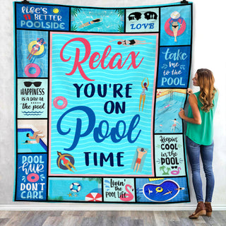 Pool Time Fleece Blanket JN295 67O57