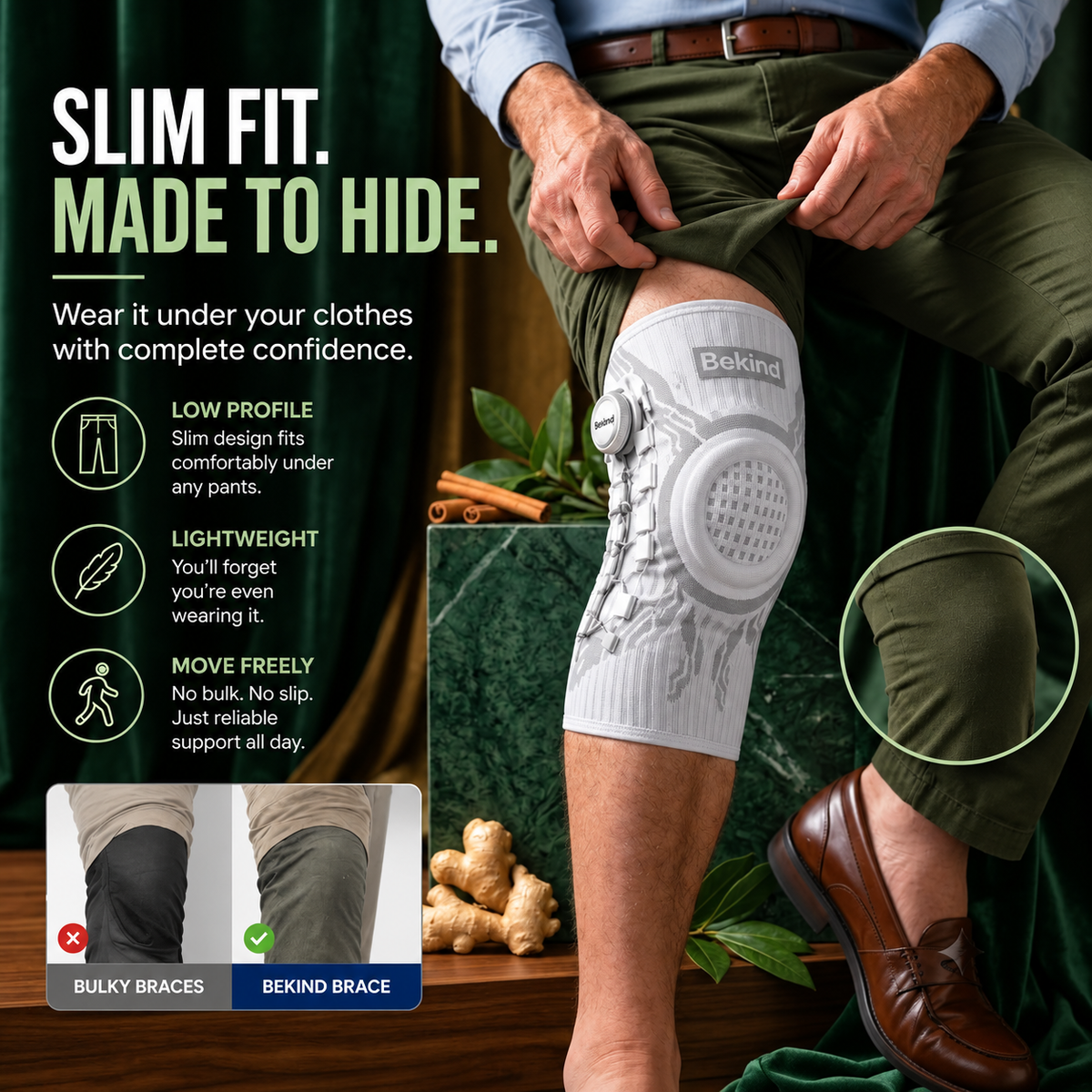 Bekind SmartDial™ Kinetic Support Knee Brace