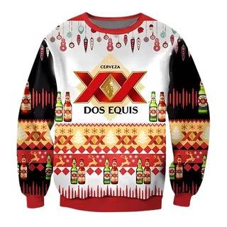 Unisex Dos Equis Beer 3D Ugly Christmas Sweater For Men & Women Christmas Gift Sweater BH1260