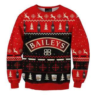 Unisex Baileys 3D Ugly Christmas Sweater For Men & Women Christmas Gift Sweater BH1083