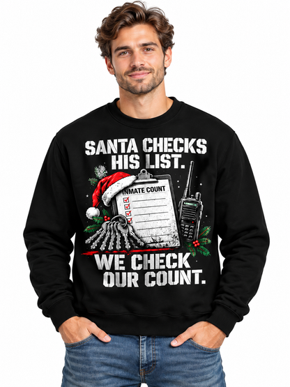 Personalized Correctional Officer Christmas Sweatshirt Inmate Count