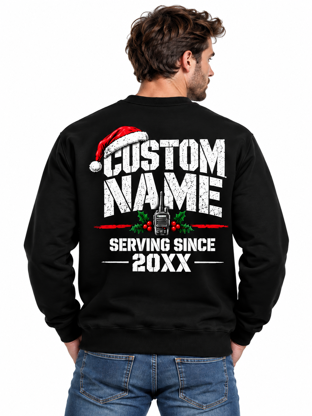 Personalized Correctional Officer Christmas Sweatshirt Inmate Count