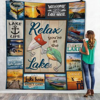 Relax You're At The Lake Fleece Blanket JN301 67O47