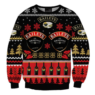 Unisex Baileys Irish Cream 3D Ugly Christmas Sweater For Men & Women Christmas Gift Sweater BH1288