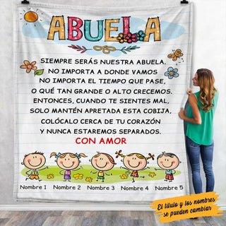 Personalized Grandma Abuela Spanish Blanket AP271 73O53