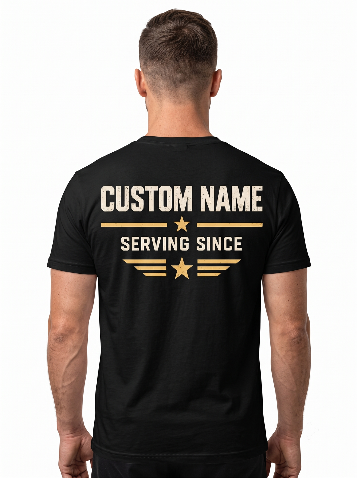 Respect The Badge Learn The Name – Personalized Correctional Officer Front & Back T-Shirt