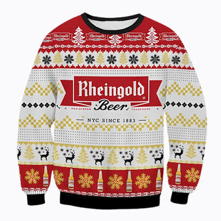 Unisex Rheingold Beer 3D Ugly Christmas Sweater For Men & Women Christmas Gift Sweater BH1239