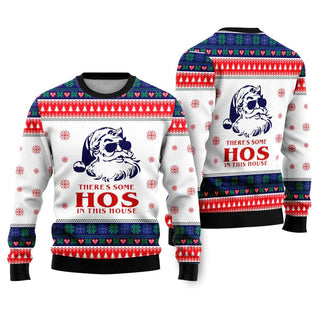 There's Some Hos In This House Ugly Christmas Sweater For Men & Women Christmas Gift Sweater US1816