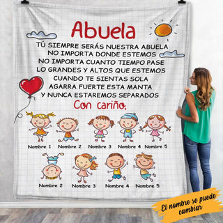 Personalized Grandma Spanish Abuela Blanket AP142 26O58