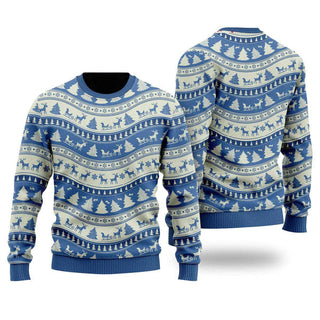 This Is Blue Holiday Pattern Ugly Christmas Sweater For Men & Women Christmas Gift Sweater US2035