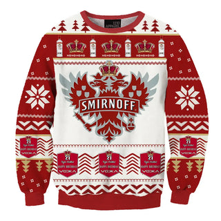 Unisex Smirnoff Vodka 3D Ugly Christmas Sweater For Men & Women Christmas Gift Sweater BH1111