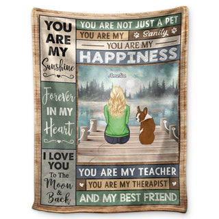 You Are My Sanity Happiness - Gift For Dog Lovers, Cat Lovers, Pet Owners - Personalized Fleece Blanket