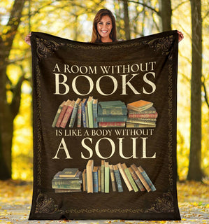 A Room Without Books Is Like A Body Without A Soul Blanket Sofa Bed Throws Lightweight Cozy Bed Blanket Soft Suitable For All Season