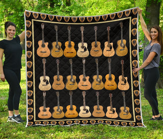 Acoustic Guitars Fender Stratocaster Quilt Full Print Soft Material Lightweight Multiple Size Music Gift Bedroom Decoration