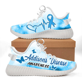 Addison’s Disease Awareness Shoes Rainbow Flower Coconut Shoes Print Lightweight Shoes - Best Shoes For Men And Women