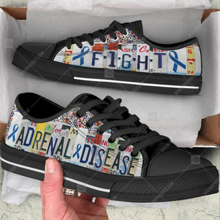 Adrenal Disease Low Top Shoes Fight License Plates Canvas Shoes - Best Gift For Men And Women