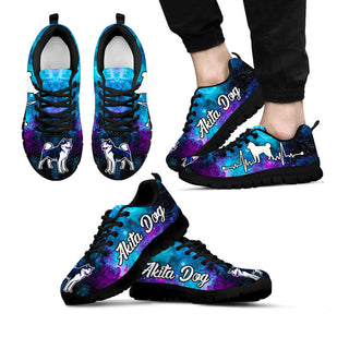 Akita Dog Lover Shoes Galaxy Sneakers Walking Running Lightweight Casual Shoes For Men And Women