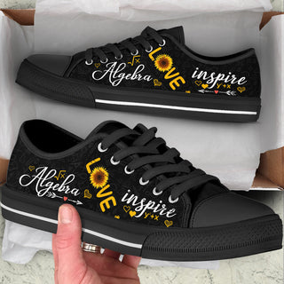 Algebra Love Inspire Low Top Shoes Canvas Print Lowtop Casual Trendy Fashion Shoes Gift For Adults