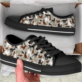 All Dog Lover Pattern SK Low Top Shoes Canvas Sneakers Casual Shoes For Men And Women, Dog Mom Gift