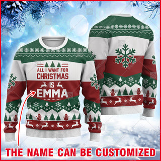 All I Want For Christmas Is Sweater - Personalized Custom - Christmas Sweatshirt - Best Gift For Noel - Christmas Signature