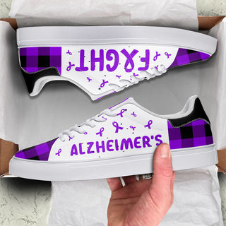 Alzheimer's Cancer Shoes Fight Paid Leather Sneaker - Best Shoes For Men And Women