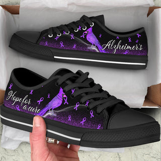 Alzheimer's Low Top Shoes Hope For A Cure Canvas Shoes - Best Gift For Men And Women - Cancer Awareness