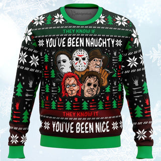 An Ugly Slasher Ugly Christmas Sweater For Men & Women Christmas Gift Sweater PT364