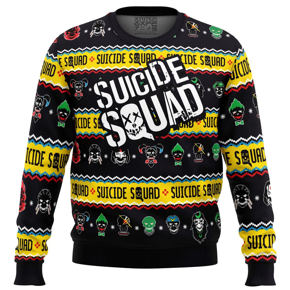 Anti-Hero Team Suicide Squad DC Comics Ugly Christmas Sweater