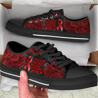 Antiphospholipid Antibody Disease Low Top Shoes Awareness Walk Canvas Shoes - Best Gift For Men And Women - Cancer Awareness