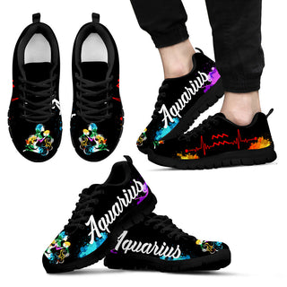 Aquarius Heartbeat Art Sneaker Fashion Comfortable Shoes Running Walking Lightweight Casual Shoes