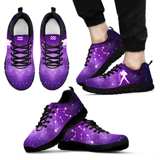 Aquarius Zodiac Astrology Purple Sneaker Fashion Comfortable Shoes Running Walking Lightweight Casual Shoes