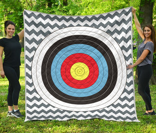 Archery Target Quilt Full Print Soft Material Multiple Size Gift Bedroom Decoration