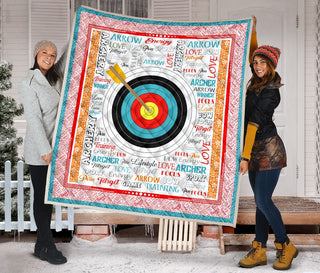 Archery Typo Quilt Full Print Soft Material Multiple Size Gift Bedroom Decoration