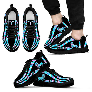 Aries Zodiac Holowave Sneaker Fashion Comfortable Shoes Running Walking Lightweight Casual Shoes - Zodiac Gift