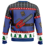 Ash J Williams Chainsaw Weave Dead by Daylight Ugly Christmas Sweater