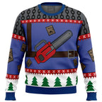 Ash J Williams Chainsaw Weave Dead by Daylight Ugly Christmas Sweater