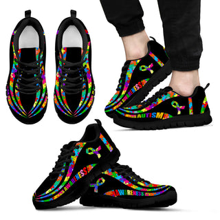 Autism Awareness Shoes HoloWave Sneaker Walking Shoes - Best Gift For Men And Women