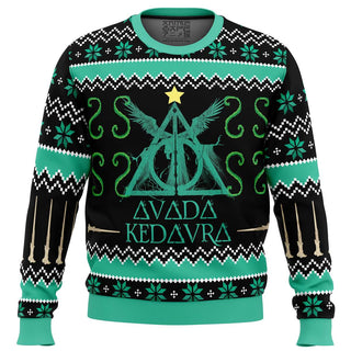 Avada Kedavra Spell Ugly Christmas Sweater For Men & Women Christmas Gift Sweater US4179