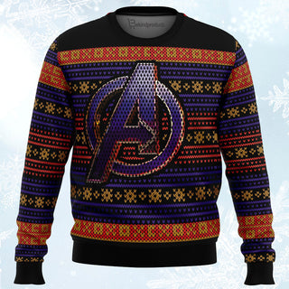 Avengers Logo Ugly Christmas Sweater For Men & Women Christmas Gift Sweater PT710