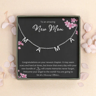 "To an Amazing New Mom" Mama Necklace Gift Set