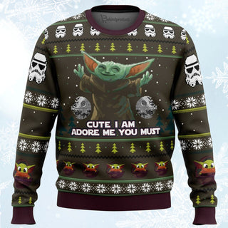 Baby Yoda Cute Mandalorion Ugly Christmas Sweater For Men & Women Christmas Gift Sweater BH358