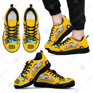 Back To School Shoes Yellow Bus Sneaker Tennis Walking Shoes - Best Shoes For Teacher, School Shoes