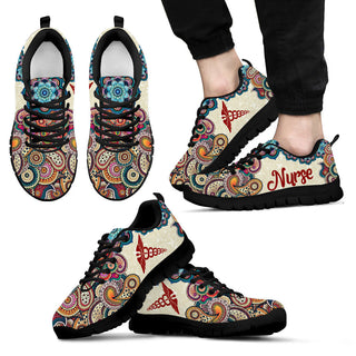 Background Pattern Nurse Sneakers Walking Running Lightweight Casual Shoes For Men And Women