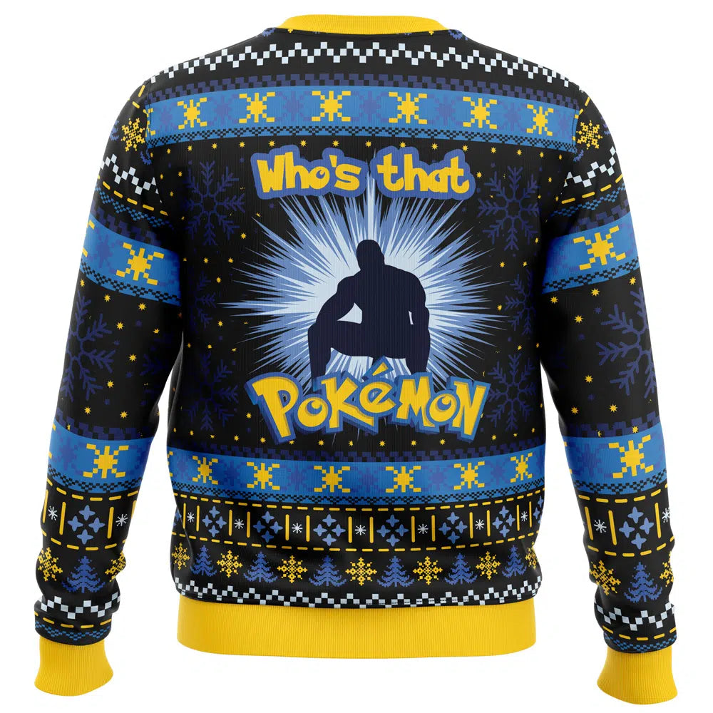 Barry Wood Who's that Pokemon Ugly Christmas Sweater
