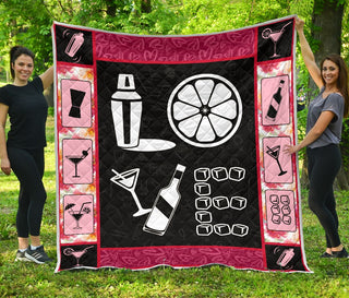 Bartender Love Quilt Full Print Soft Material Multiple Size Gift Bedroom Decoration