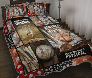 Baseball Is Like Driving QBS Quilt Bed Set Bedroom Decoration Twin/King/Queen Size Bedding