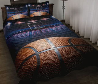 Basketball Court Light QBS Quilt Bed Set Bedroom Decoration Twin/King/Queen Size Bedding