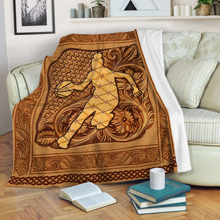 Basketball Leather Embossed Print Blanket Throws - Bed Cozy Lightweight Soft Blanket Print All Season